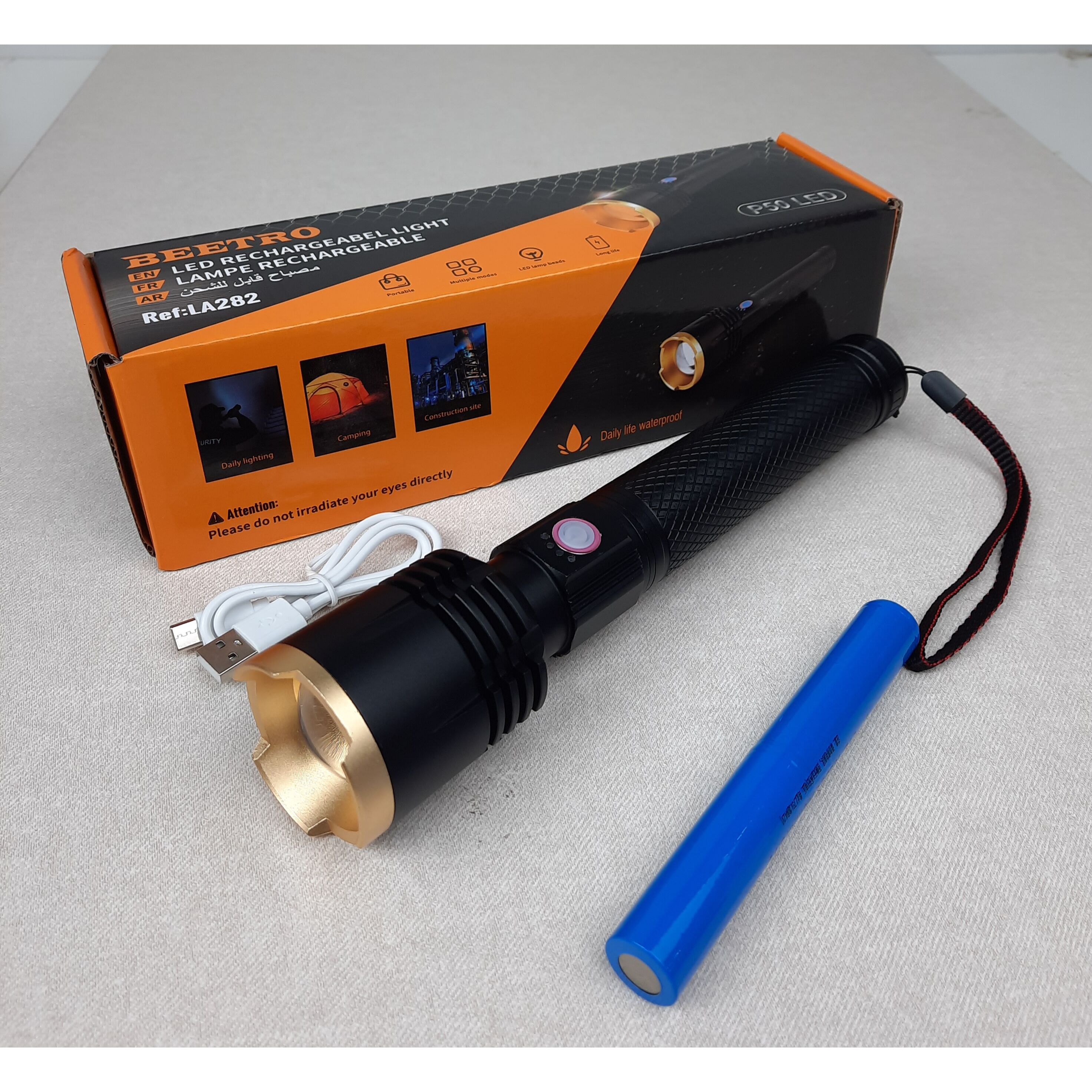 Baladeuse LED à batterie rechargeable BEETRO