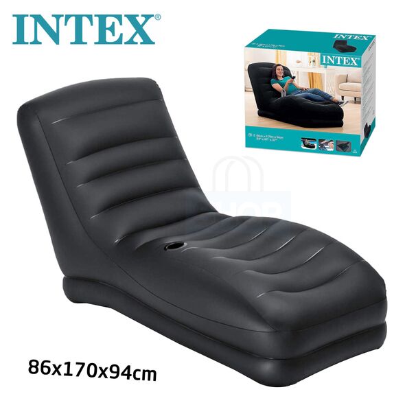  كرسي الإسترخاء قابل للنفخ مريح وناعم بتصميم عصري وأنيقFauteuil Gonflable Très Comfortable Pour Salon Intex#68595NP