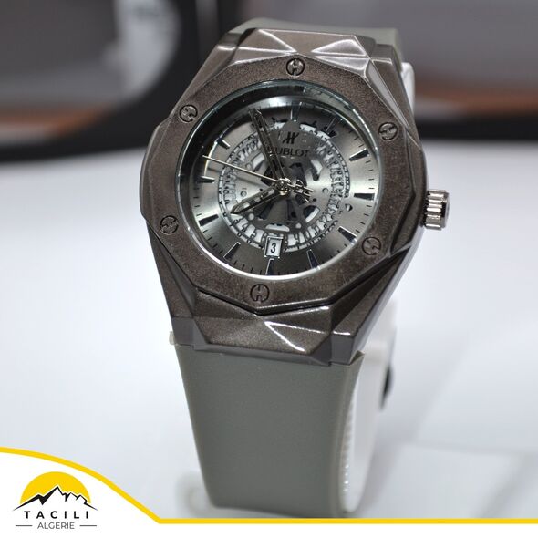  ساعة يد أنيقة رمادية اللون Montre HBL- Silicone Grise HBL01G