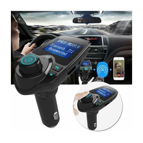  مشغل MP3 للسيارة بلوتوث للاستماع للصوتيات و الرد على المكالمات مع شاحن للهواتف- lecteur MP3 Bluetooth de voiture modulateur